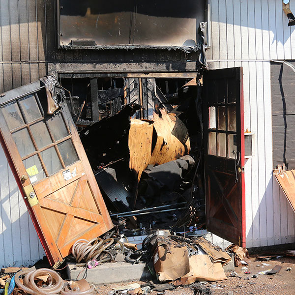 Building fire damage